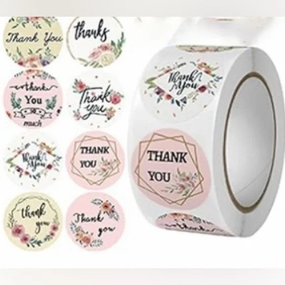 Thank You Stickers Roll 500 COUNT ROLL - RANDOM ROLL - Picture 7 of 11